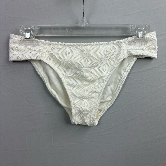 Roxy Sand Dollar Base Girl Bikini Bottom Women's Large Cream - Picture 1 of 8